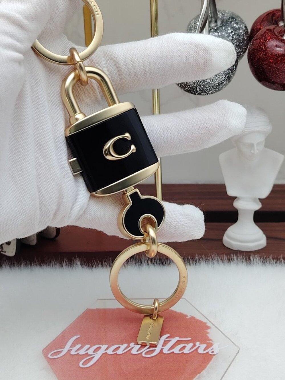 Coach Lock And Key Bag Charm Key Ring